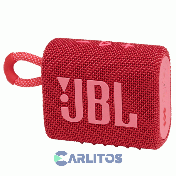 Parlante Portátil JBL Con Bluetooth Y Batería Go 3 Rojo