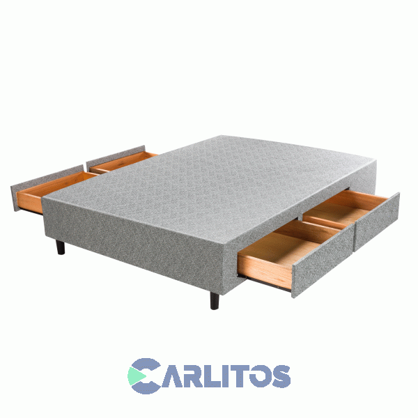 Multibox 1.90 X 1.40 Mts Con 4 CajonesTela Chenille