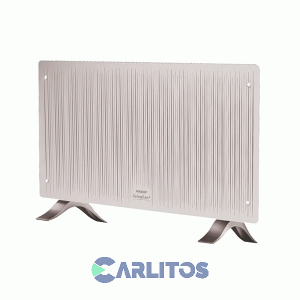 Estufa Panel De Vidrio Peabody 2000 Watts Pe-vc20rb Blanco Rayado