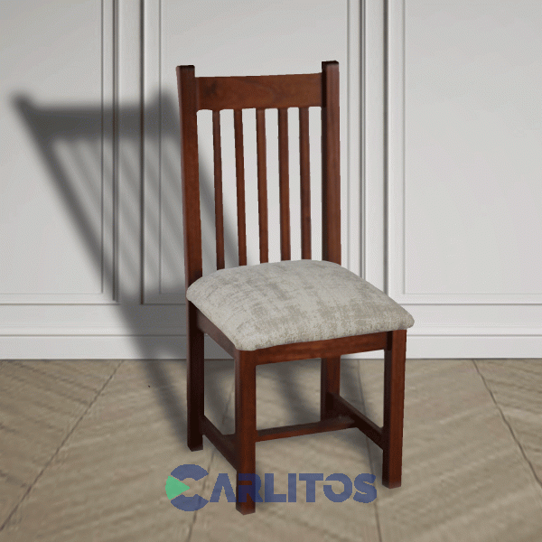 Silla Olivia Asiento Ecocuero Mobilia Cedro