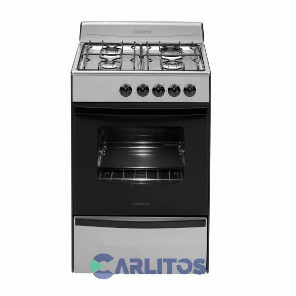 Cocina A Gas Longvie 56 CM Acero Inoxidable Multigas 13231xf