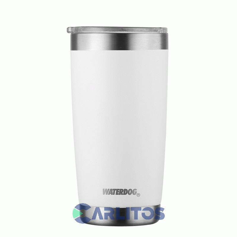 Vaso Con Destapador Waterdog Borda500wh Blanco