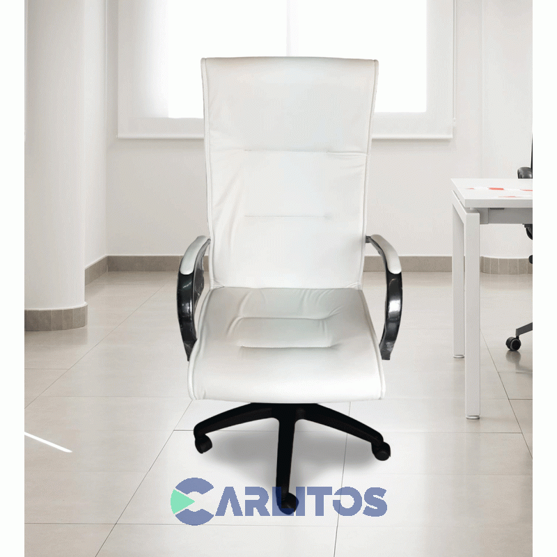 Sillón De Oficina Portantino Trento 501 Ecocuero Blanco