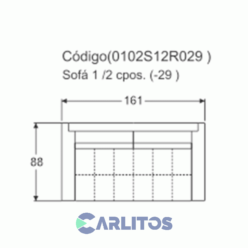 Sofá Donato 2 Cuerpos Frontera Living Grupo 3