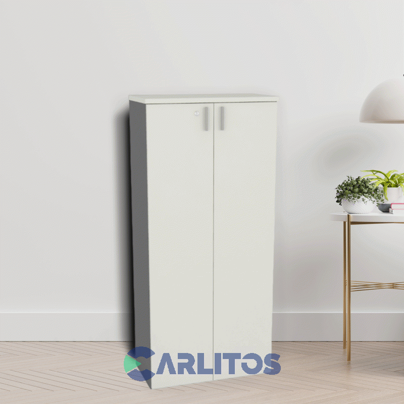 Biblioteca Profesional Media 2 Puertas Altas Piro Muebles Grafito/Ceniza