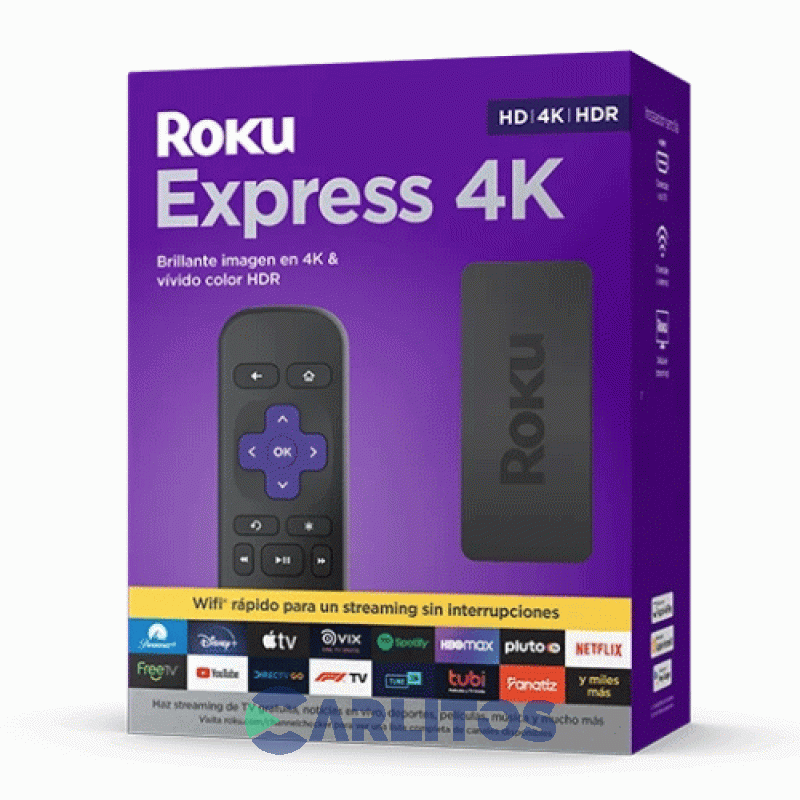 Smart Box Roku 4K Con Control Remoto Express 3940MX