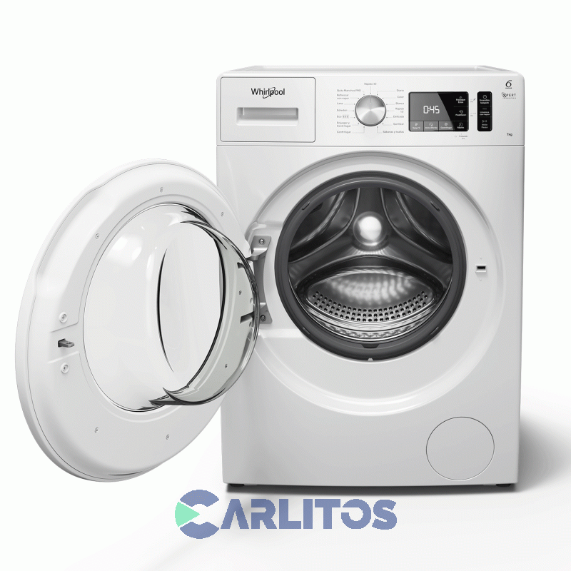 Lavarropa Carga Frontal Whirlpool Inverter 7 KG - 1200 RPM Blanco Wnq70ab