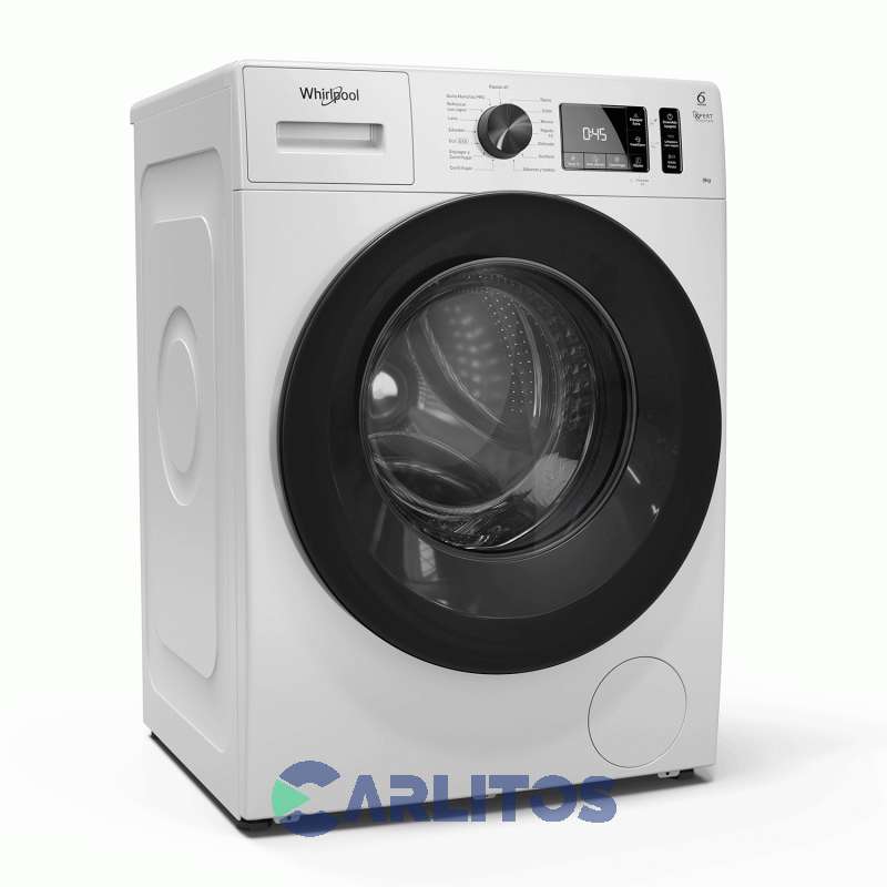Lavarropa Carga Frontal Whirlpool Inverter 9 KG - 1400 RPM Blanco Wnq90ab