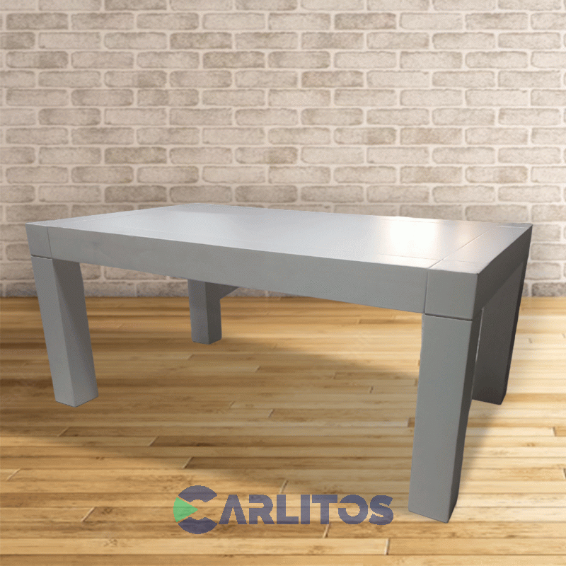 Mesa Ratona Rectangular Contemporánea 1.20 Mts Genoud Paraíso Blanco