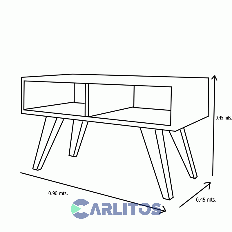 Mesa Ratona Escandinava Castaño