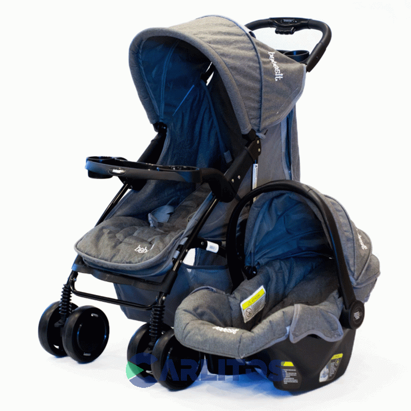 Coche De Paseo Bebesit Incluye Portabebe/Butaca Onyx 1305ts-g Gris