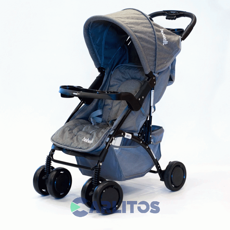 Coche De Paseo Bebesit Incluye Portabebe/Butaca Onyx 1305ts-g Gris