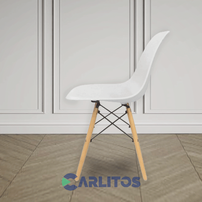 Silla Eames Unican Pvc Blanco