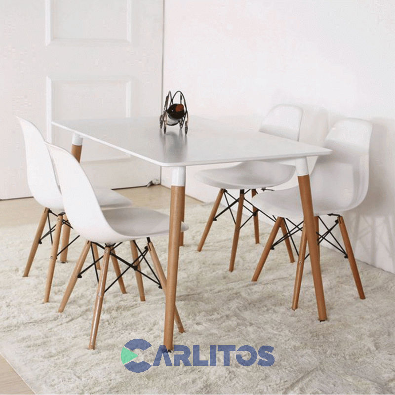 Silla Eames Unican Pvc Blanco