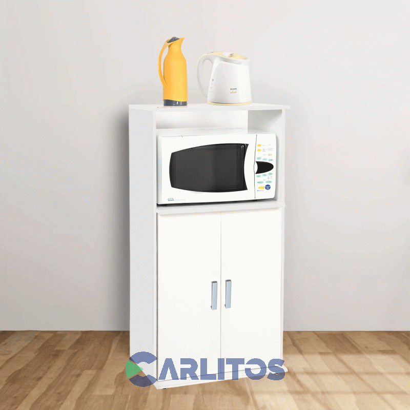 Organizador Para Microondas 2 Puertas Platinum Blanco