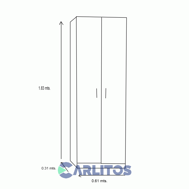 Organizador Multifunción 2 Puertas Platinum Blanco