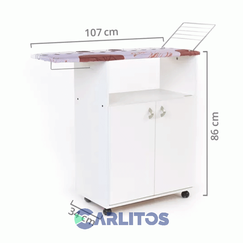 Ordenador de PLANCHADO con Ruedas, Cajon y Puerta