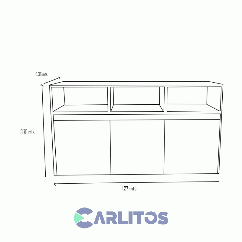 Juguetero Con Tres Cajones Tables Everest