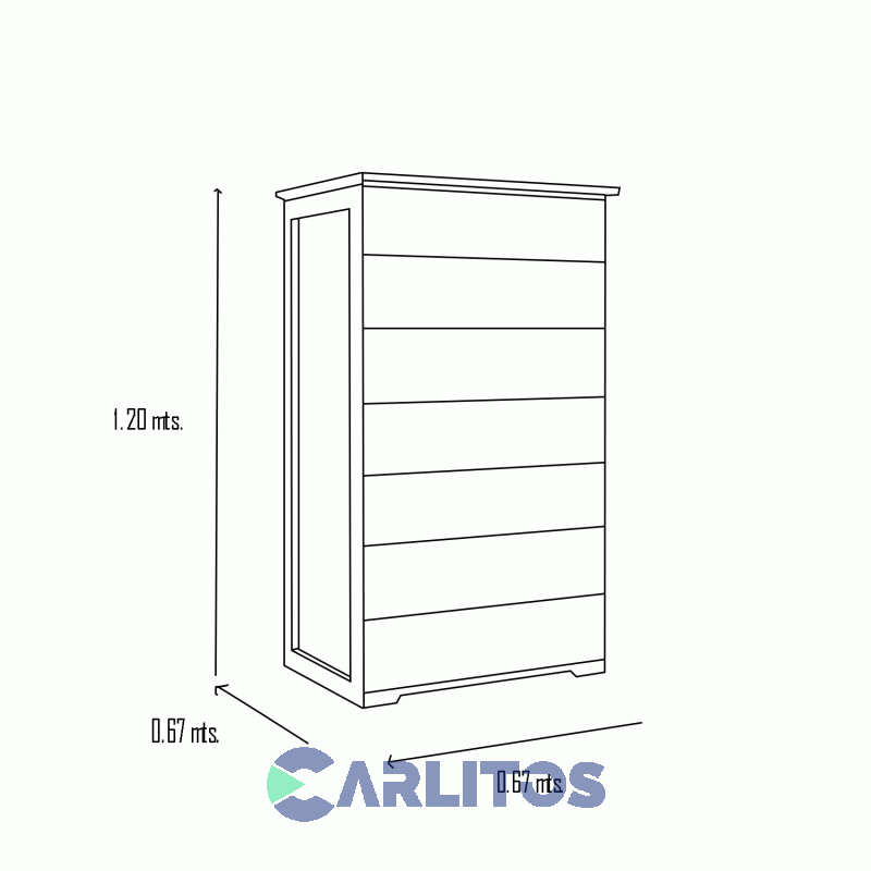 Chiffonier 7 Cajones Pacífico Miel