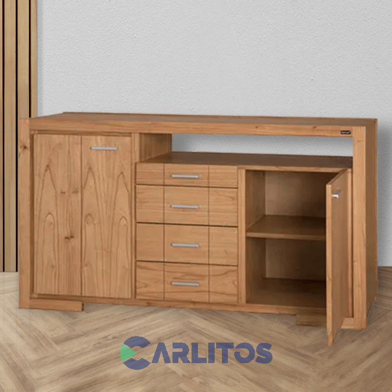 Bahiut Genoud 1.55 Mts X 0.45 Cm X 0.90 Cm Linea Contemporanea Roble