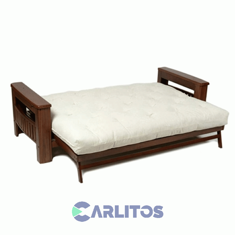 Colchon Para Futón Genoud Cuerina Color Crudo
