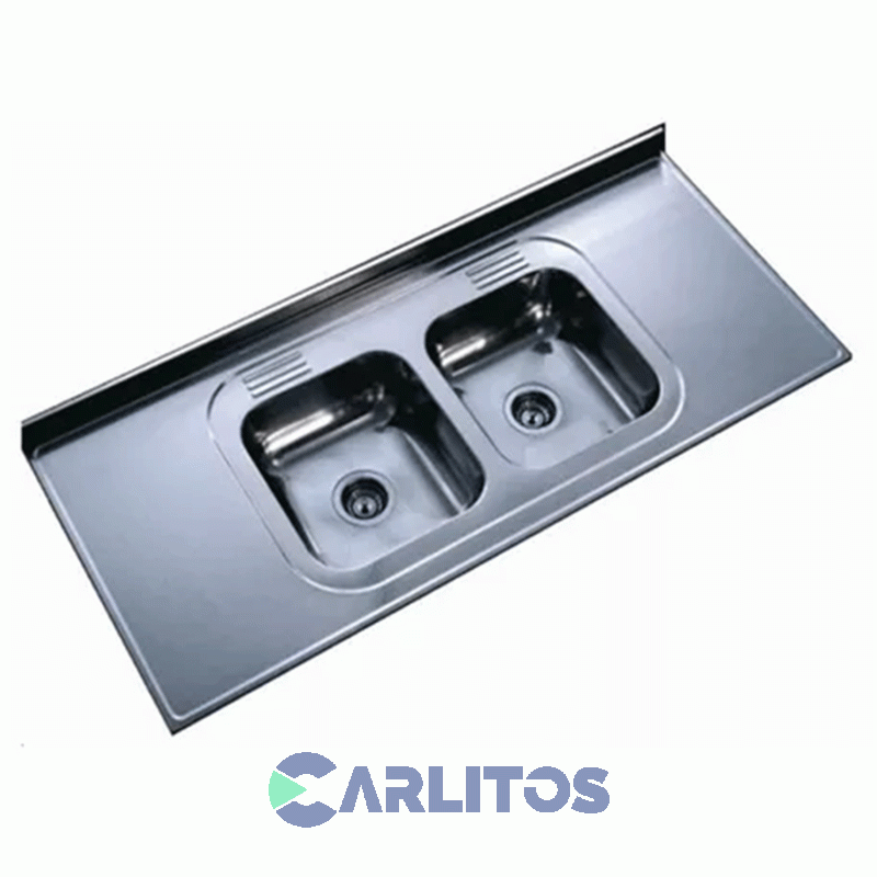 Bacha De Acero Inoxidable Danubio 1.40 Mts Tapa Lisa