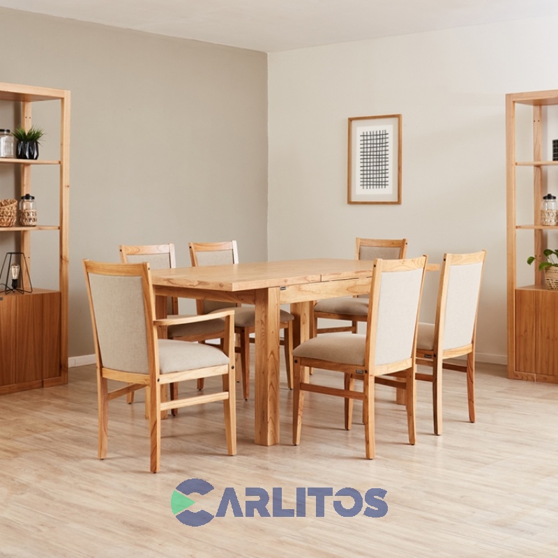 Mesa Extensible Contemporánea 1.30 Mts a 1.85 Mts Genoud Paraíso Roble