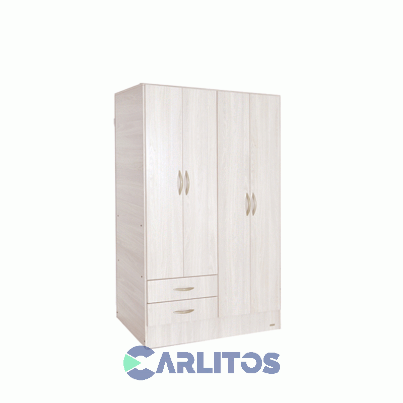 Placard 1.22 Mts 4 Puertas 2 Cajones Platinum Gris Andino