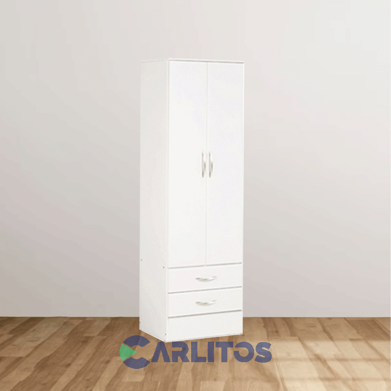 Placard 0.62 Mts 2 Puertas 2 Cajones Platinum Blanco Veta