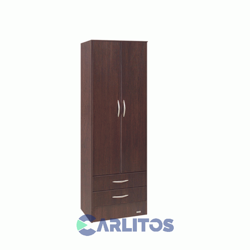 Placard 0.62 Mts 2 Puertas 2 Cajones Platinum Tabaco