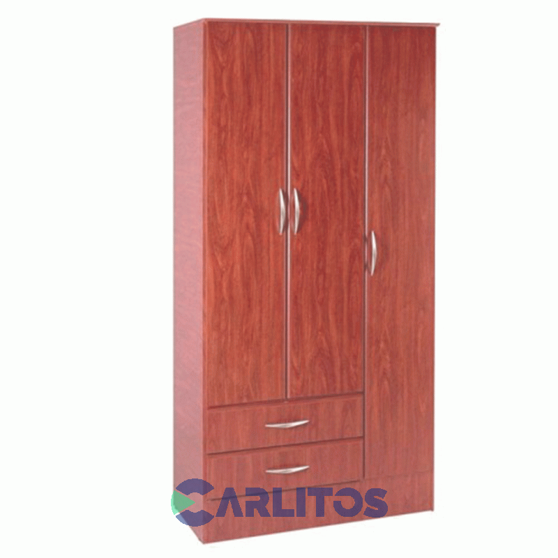 Placard 0.92 Mts 3 Puertas 2 Cajones Platinum Cedro