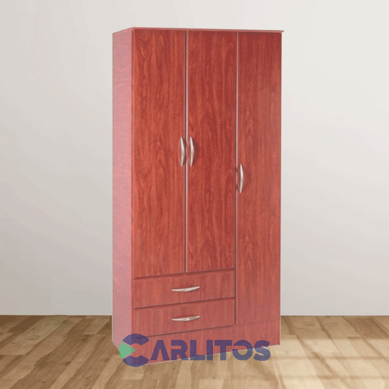 Placard 0.92 Mts 3 Puertas 2 Cajones Platinum Cedro