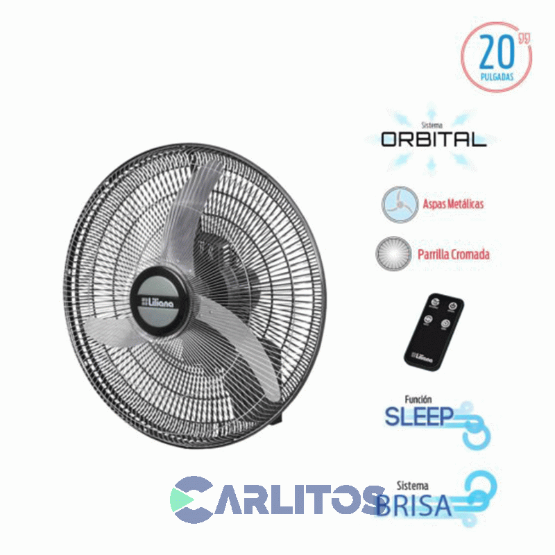 Ventilador De Pared Orbital Liliana 20