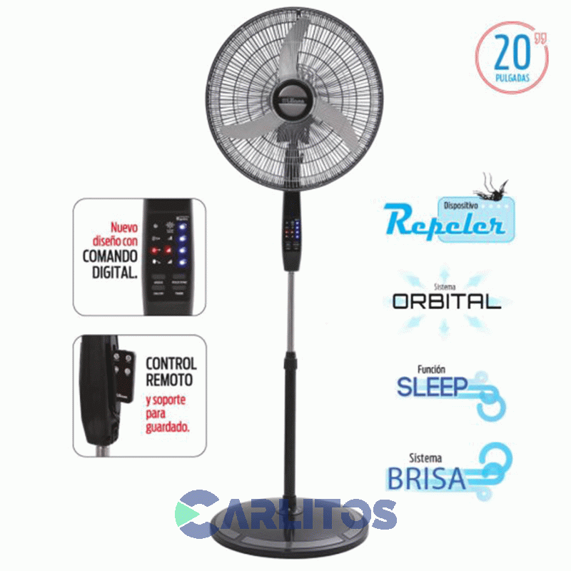 Ventilador De Pie Orbital Liliana 20