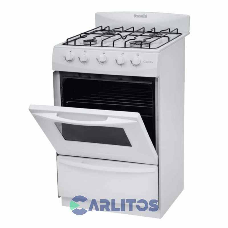 Cocina A Gas Escorial 50 CM Blanca Gas Natural Candor S2