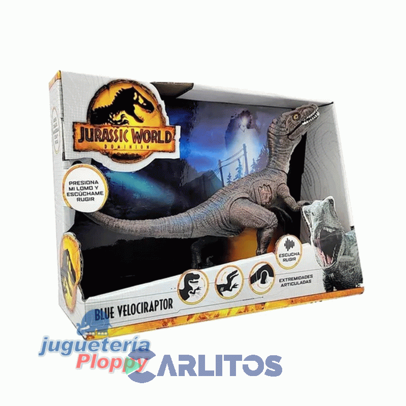 Dinosaurio Velociraptor Con Sonido 22 Cm 8805