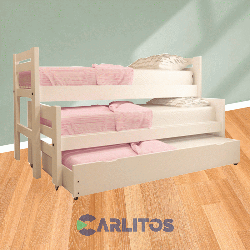 Cama Nido Triple Pacífico Inmacol Blanco