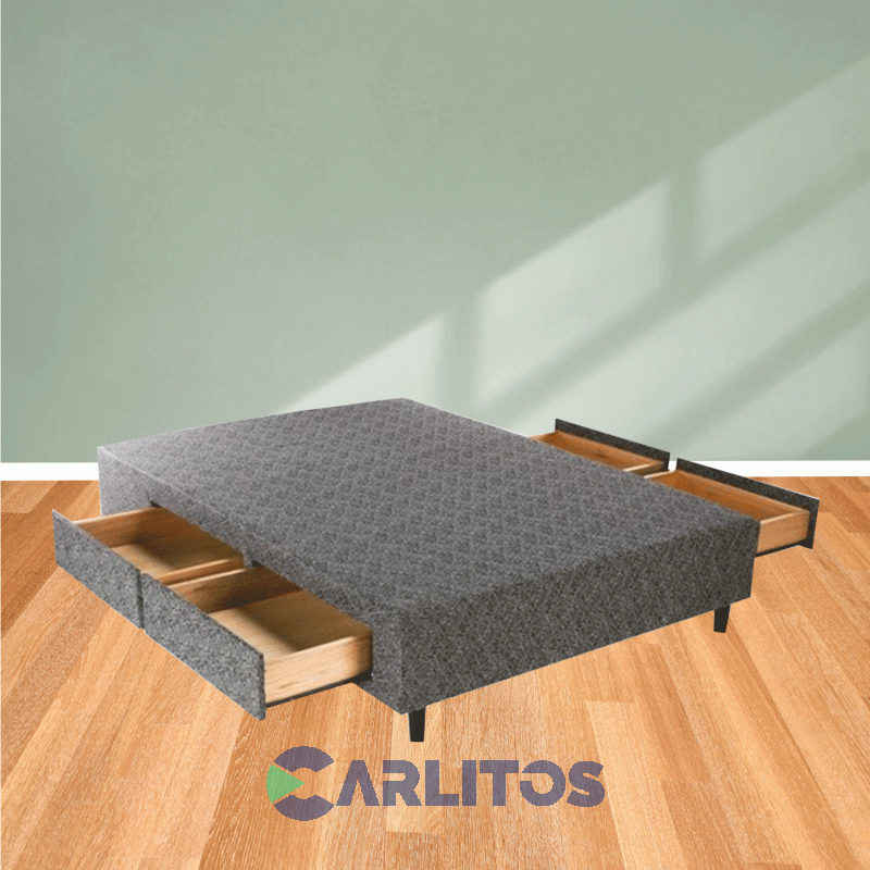 Multibox 1.90 X 1.40 Mts Con 4 CajonesTela Chenille