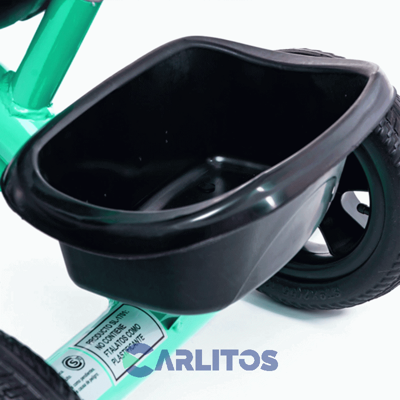 Triciclo Bebesit Con Barral De Acero Reforzado verde Sl-1701a