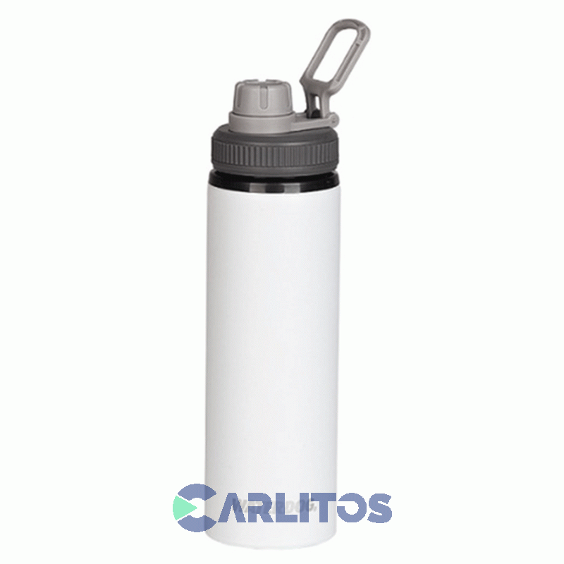 Botella De Aluminio Tapa Rosca Waterdog Tongo Blanco 750WH