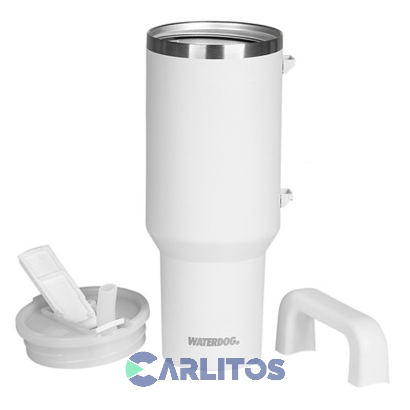 Vaso Waterdog Con Sorbete Retraible Y Manija COLD1200WH Blanco