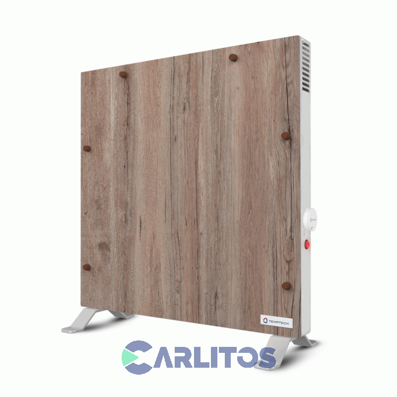 Calefactor Eléctrico Temptech Alto Rendimiento 1400 Watts Madera Veteada