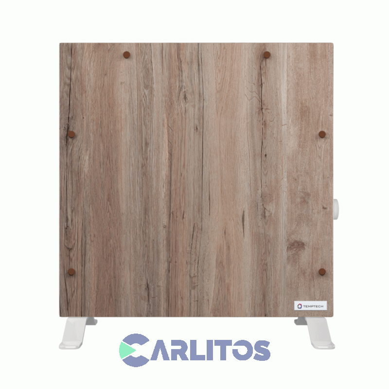 Calefactor Eléctrico Temptech Alto Rendimiento 1400 Watts Madera Veteada