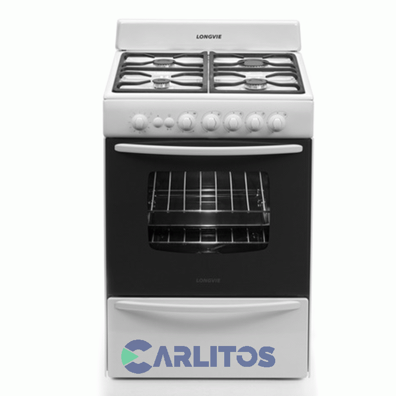 Cocina A Gas Longvie 60 Cm Blanca Multigas 13601BF