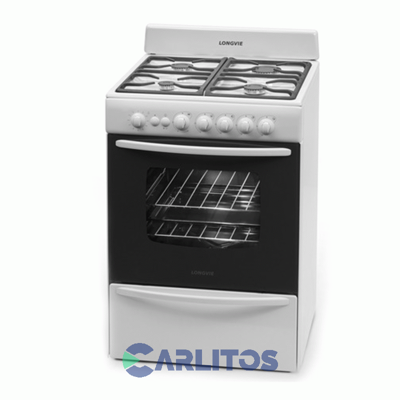 Cocina A Gas Longvie 60 Cm Blanca Multigas 13601BF