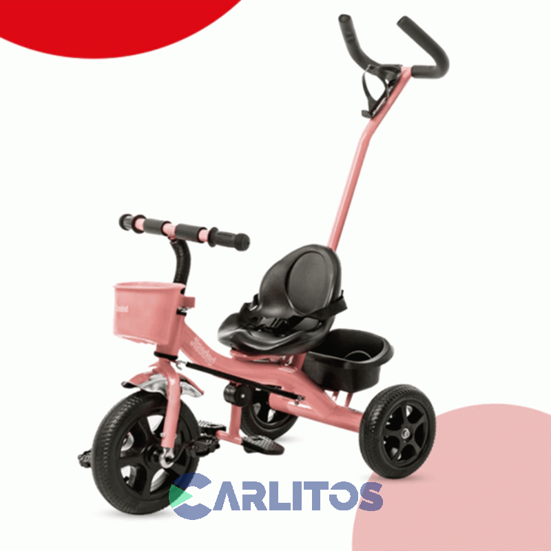 Triciclo Con Barral De Acero Reforzado Rosa Bebesit SL-1701D