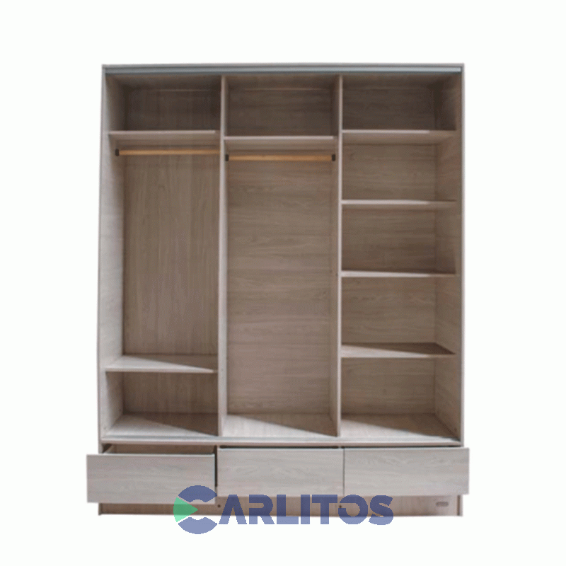 Placard 1.81 Mts Puertas Corredizas Platinum Gris Andino