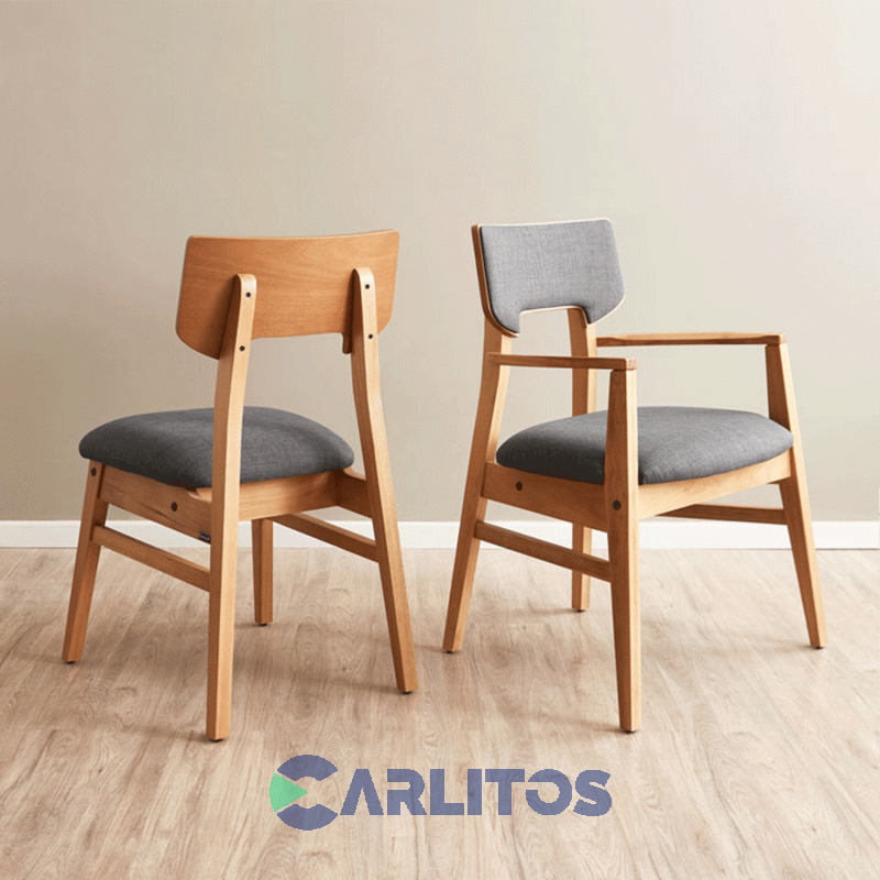 Sillón Kioto Tela Genoud Paraíso Roble