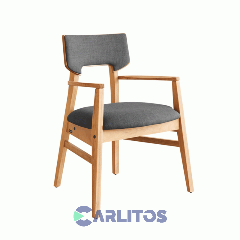 Sillón Kioto Tela Genoud Paraíso Roble