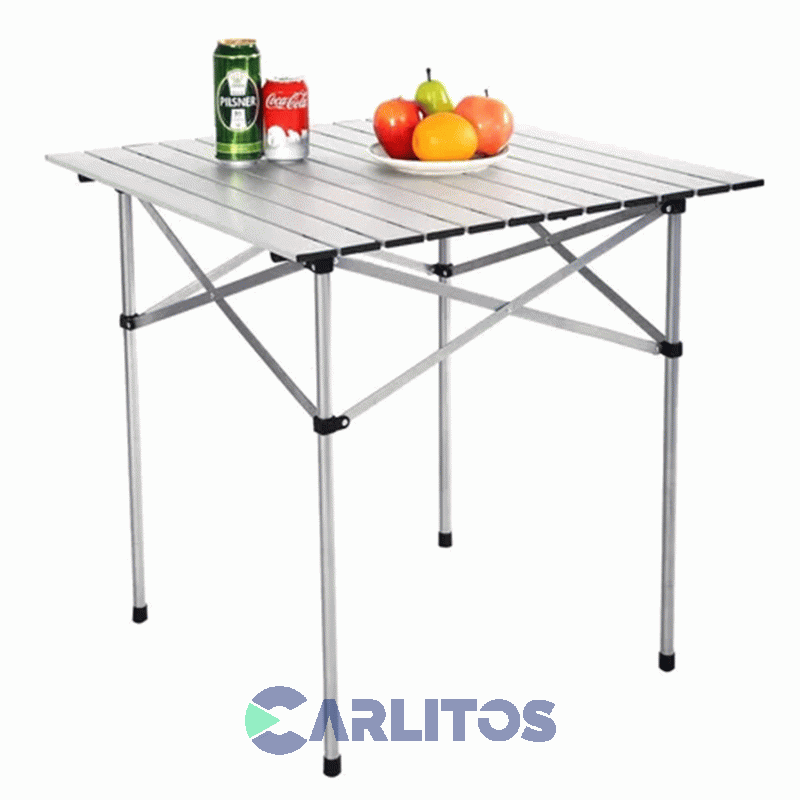 Mesa Enrollable Outdoors Multiuso Con Estructura De Aluminio 1013